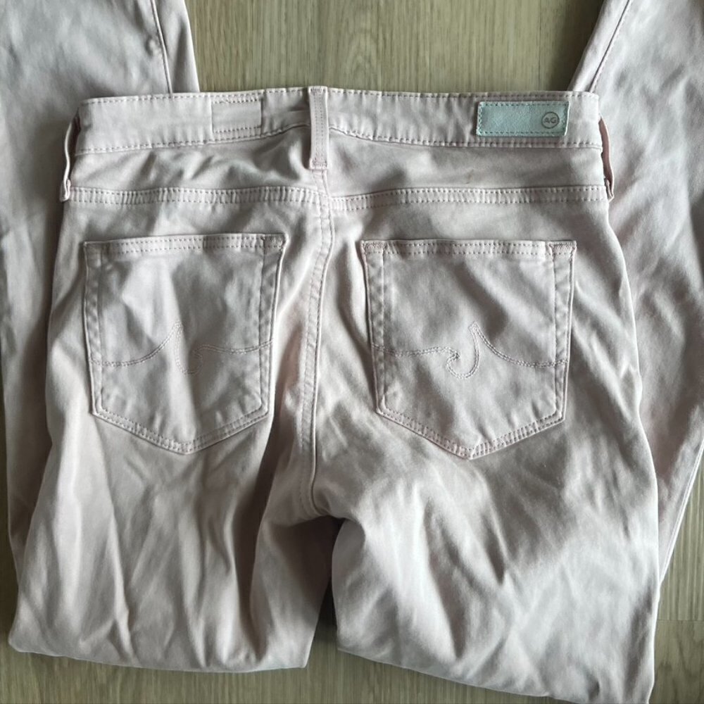 Ag Adriano goldschmied prima crop Powder pink midrise cigarette crop Size 25R - Picture 9 of 9